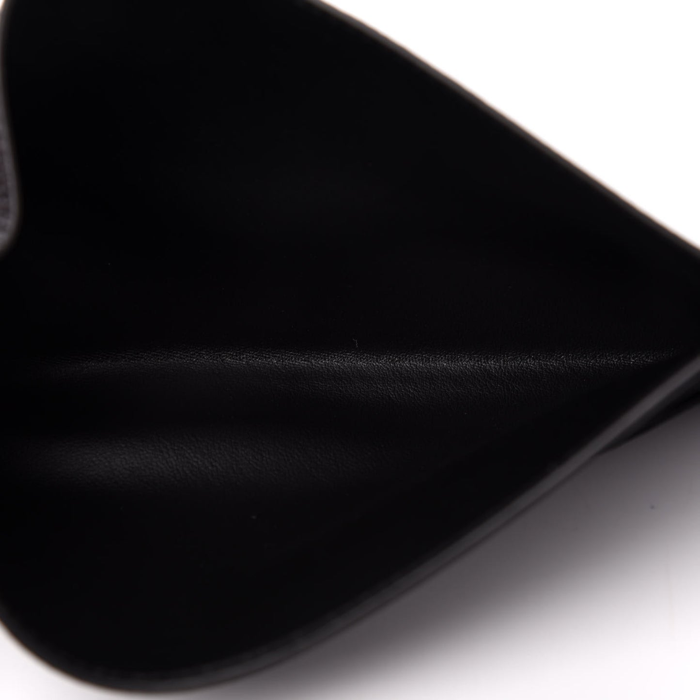 Calfskin Felicie Chain Wallet Card Holder Insert Black