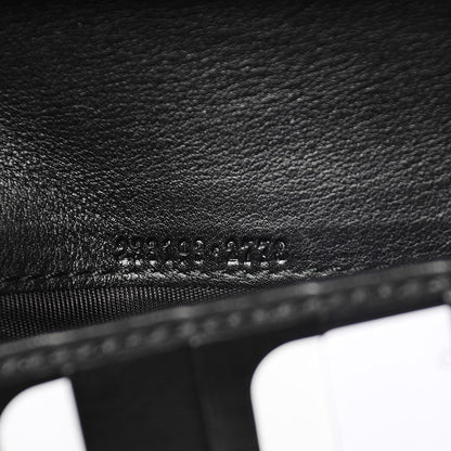 Gucci Guccissima Metal Bar Zip Around Organizer Wallet Black 7 of 8