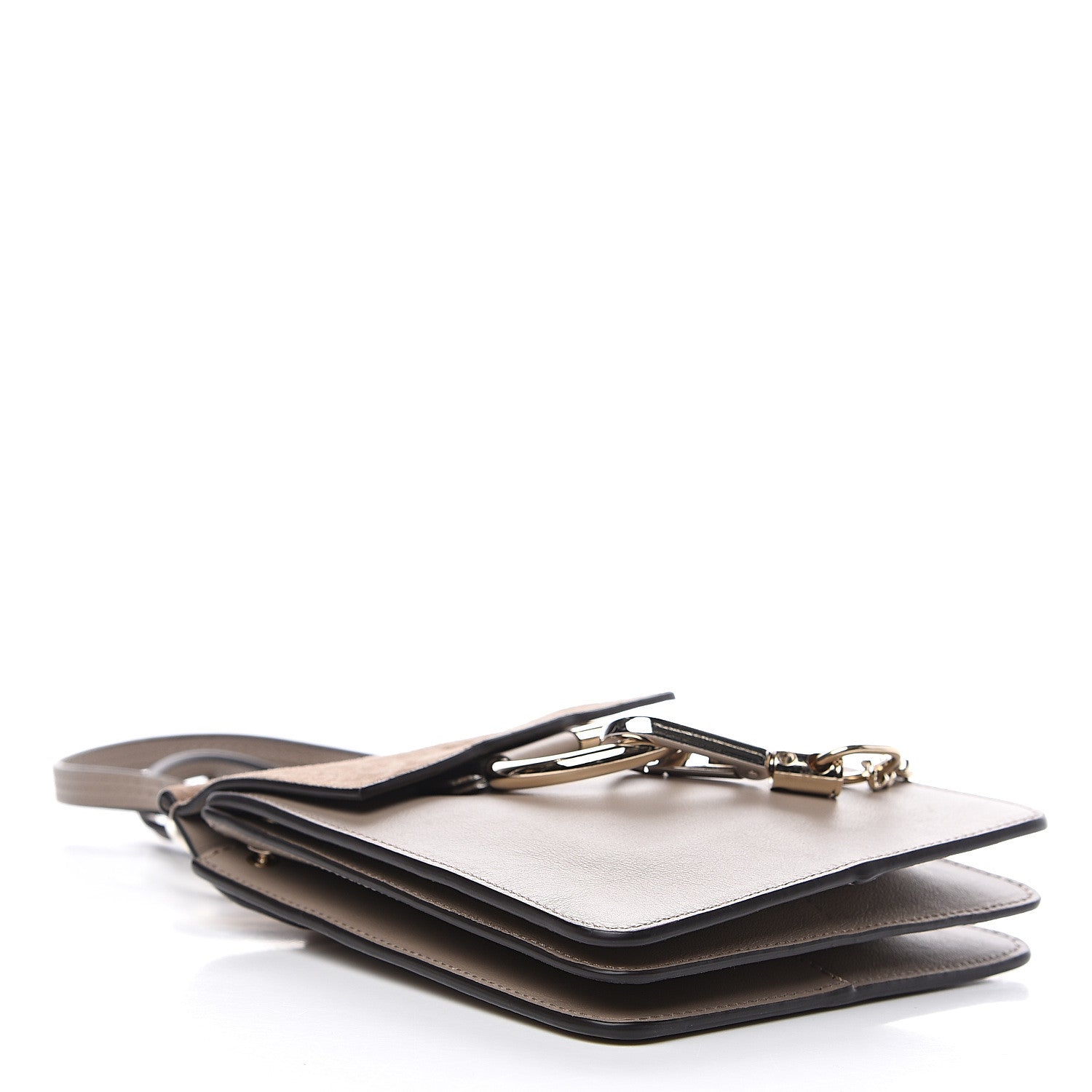 Chloe Suede Calfskin Mini Faye Bracelet Bag Motty Grey 3 of 10