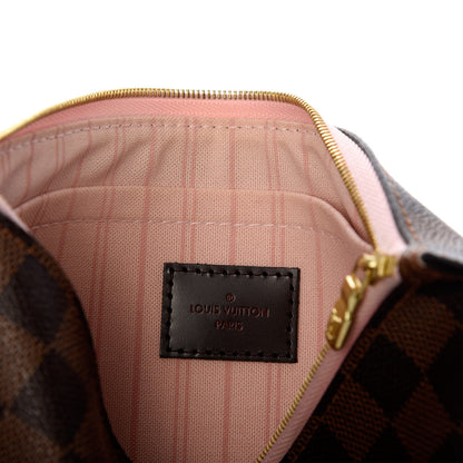 Louis Vuitton Damier Ebene Neverfull MM GM Pochette Rose Ballerine 6 of 8