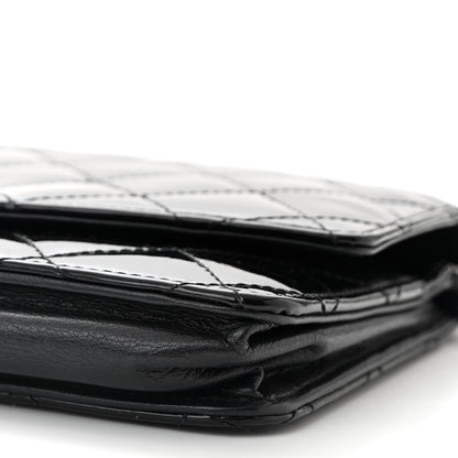 Chanel Patent Quilted Brilliant Wallet On Chain WOC Black 11 of 12