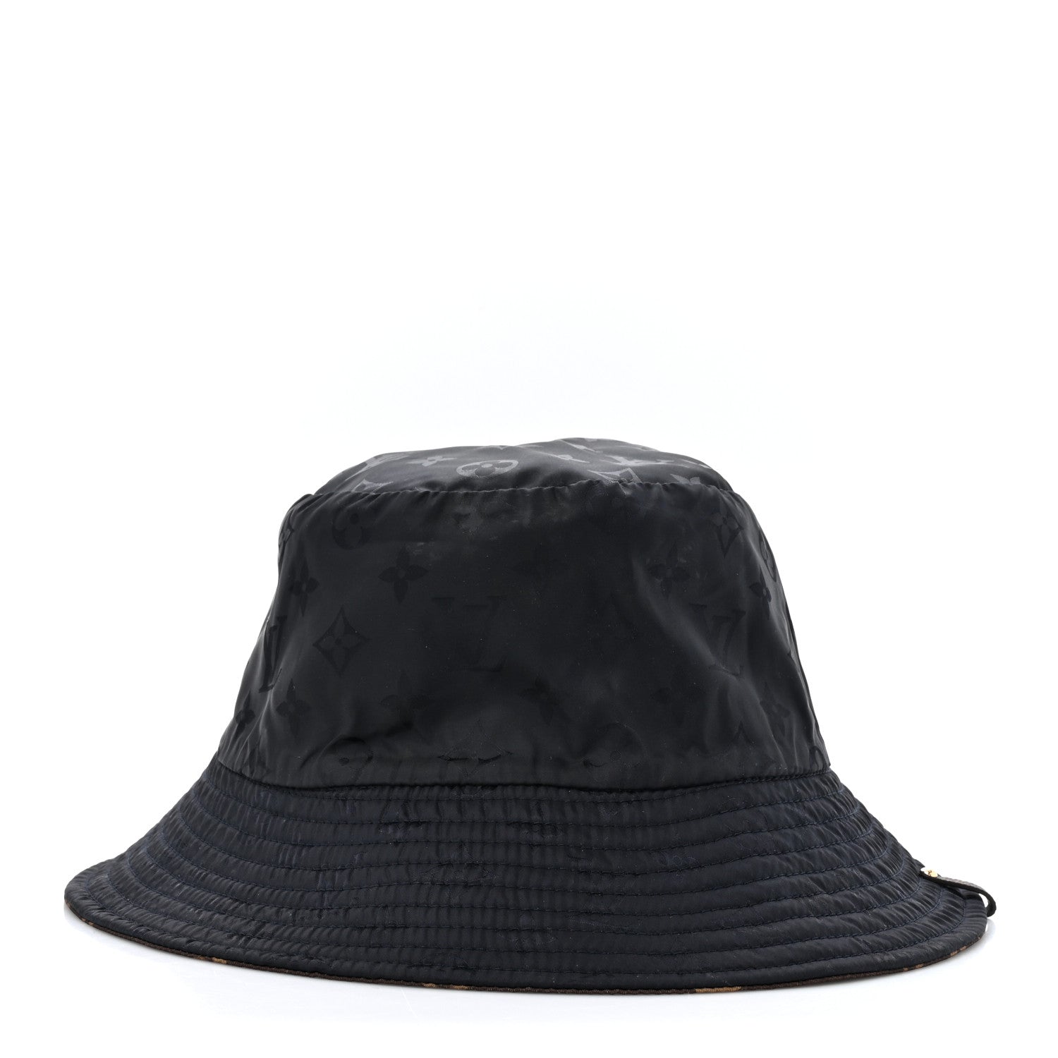 Louis Vuitton Nylon Monogram Reversible Bob Bucket Hat S Brown Black 6 of 12
