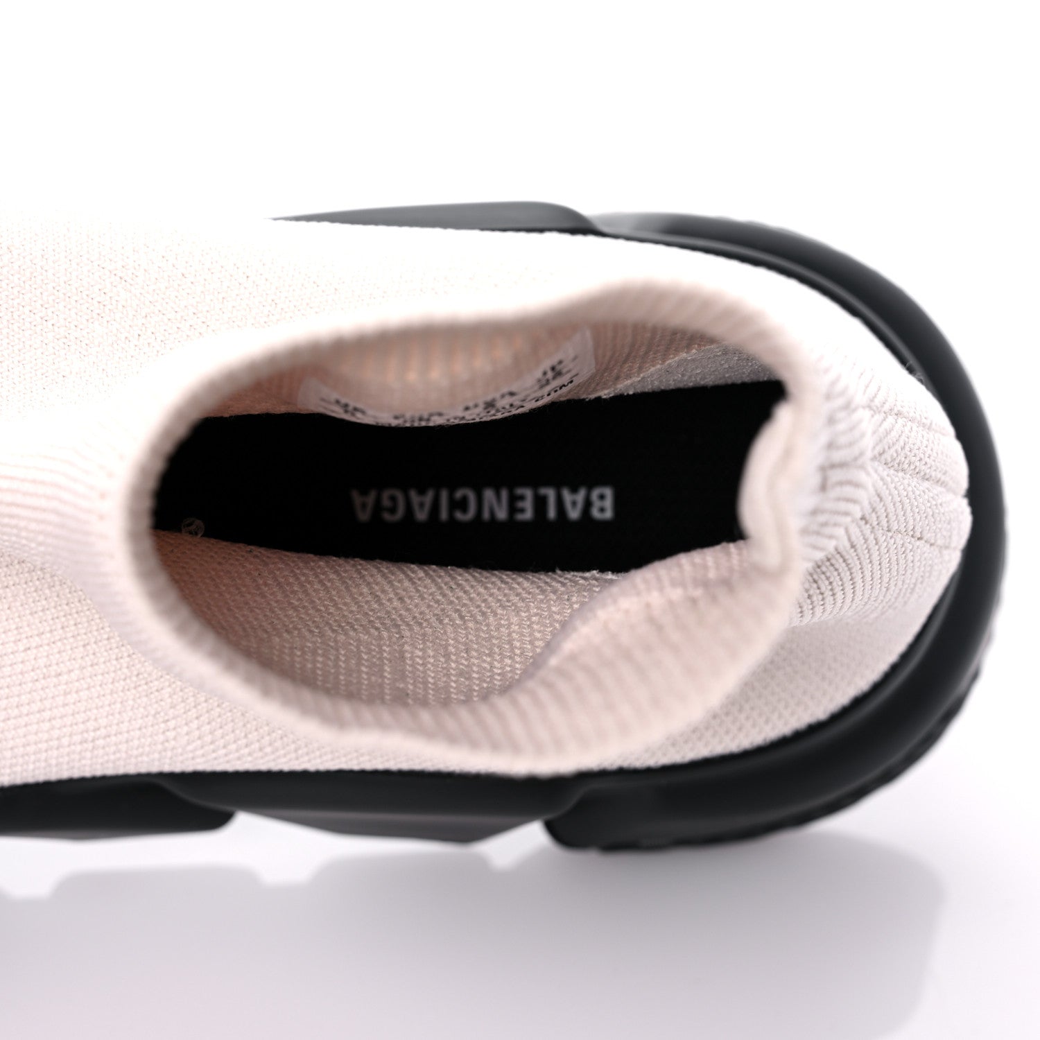 Balenciaga Neoprene Knit Womens Speed Sneakers 38 White Black 10 of 11