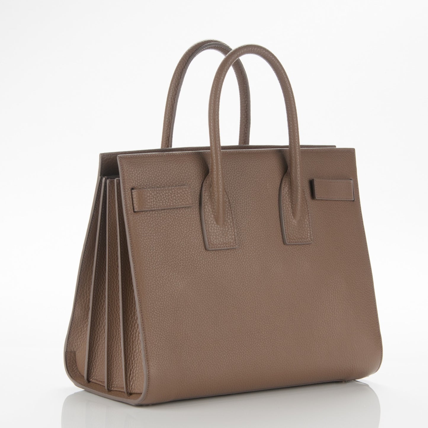 Grained Calfskin Small Sac De Jour Taupe
