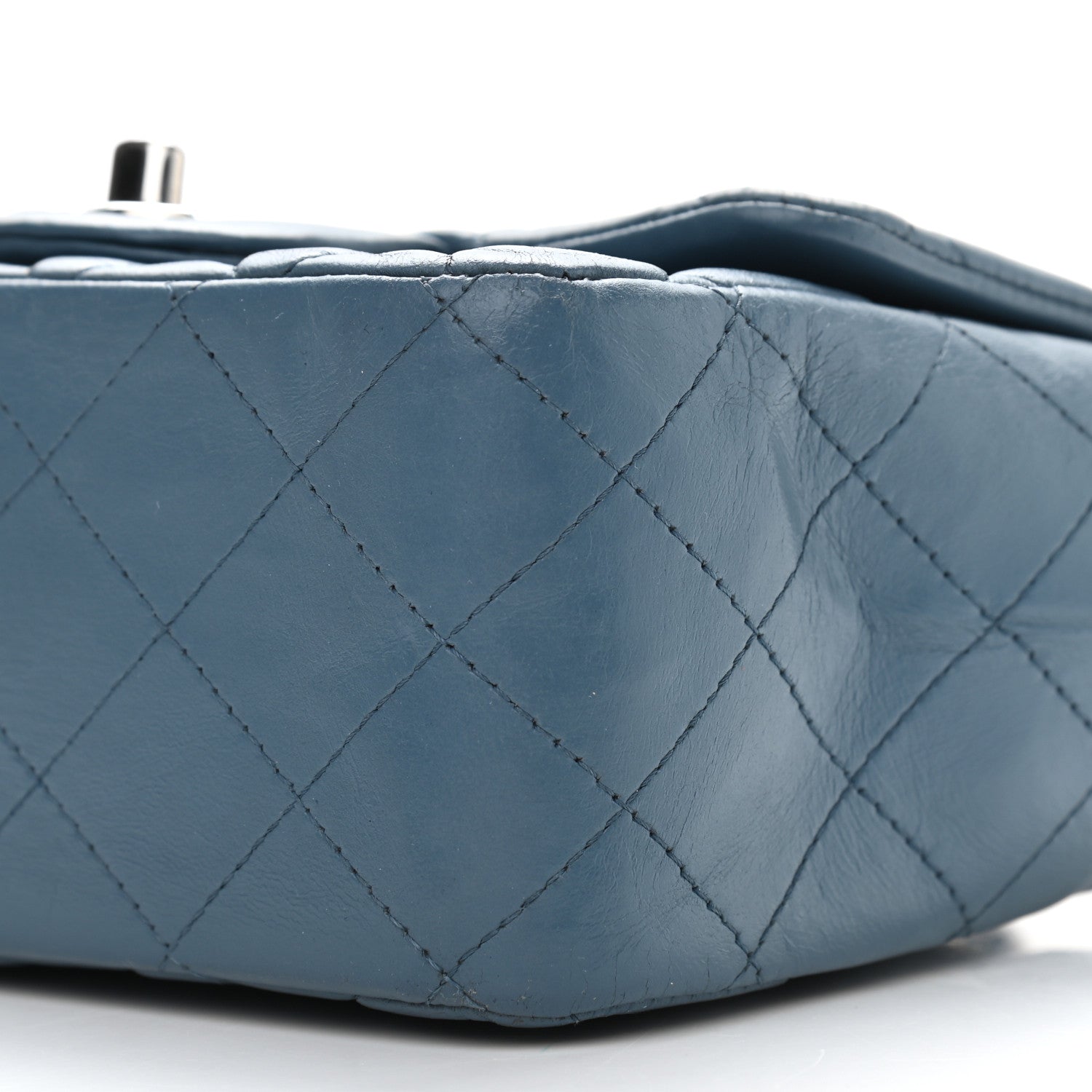 Chanel Lambskin Quilted Mini Square Flap Blue 9 of 11