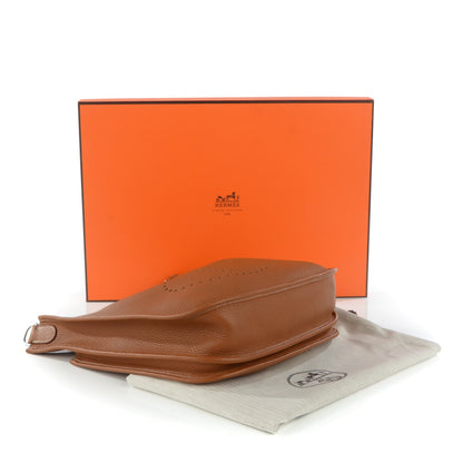 Hermes Taurillon Clemence Evelyne III PM Gold 5 of 10