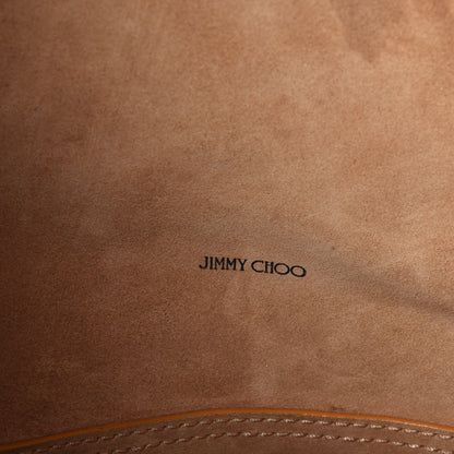 Jimmy Choo Metallic Nappa Suede Stevie Reversible Tote Saffron Caramel 11 of 17