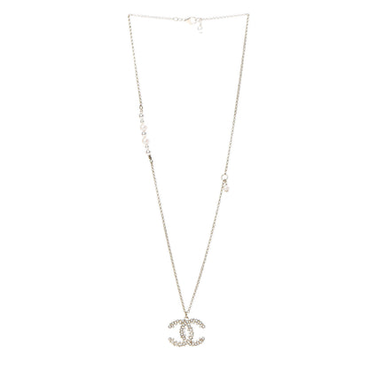 Chanel Pearl CC Pendant Necklace Gold 4 of 8