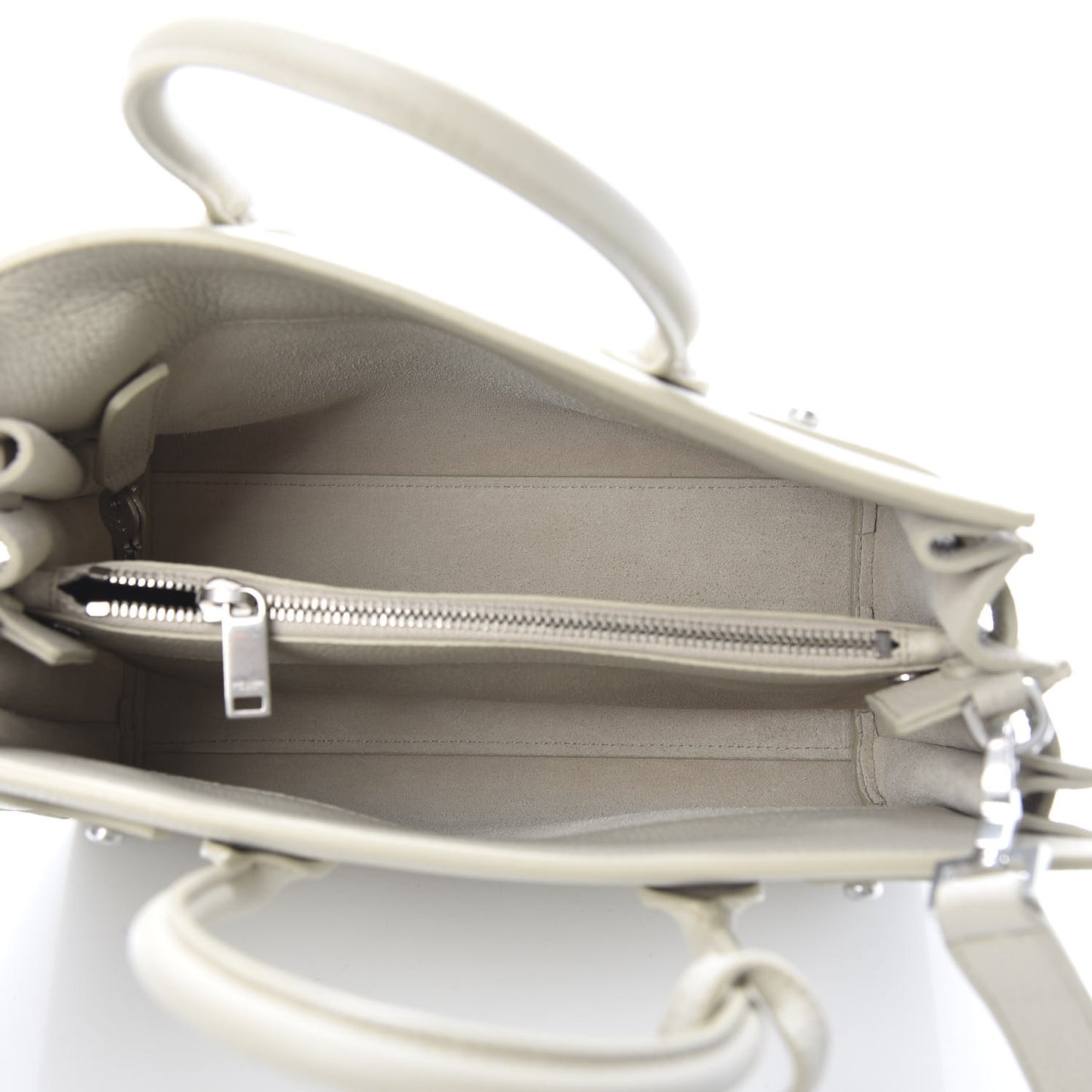 Grained Calfskin Baby Sac De Jour Souple Ivory