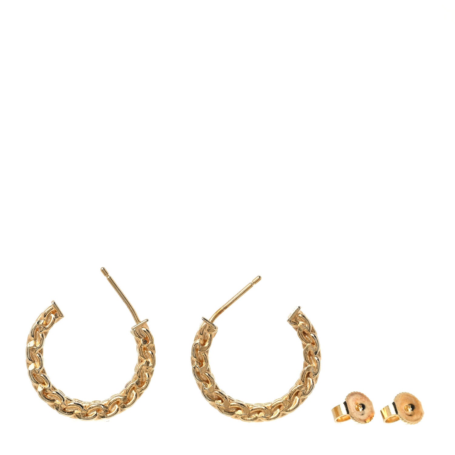 Tiffany 18K Yellow Gold Small Somerset Mesh Hoop Earrings 4 of 5