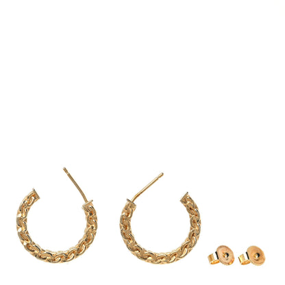 Tiffany 18K Yellow Gold Small Somerset Mesh Hoop Earrings 4 of 5