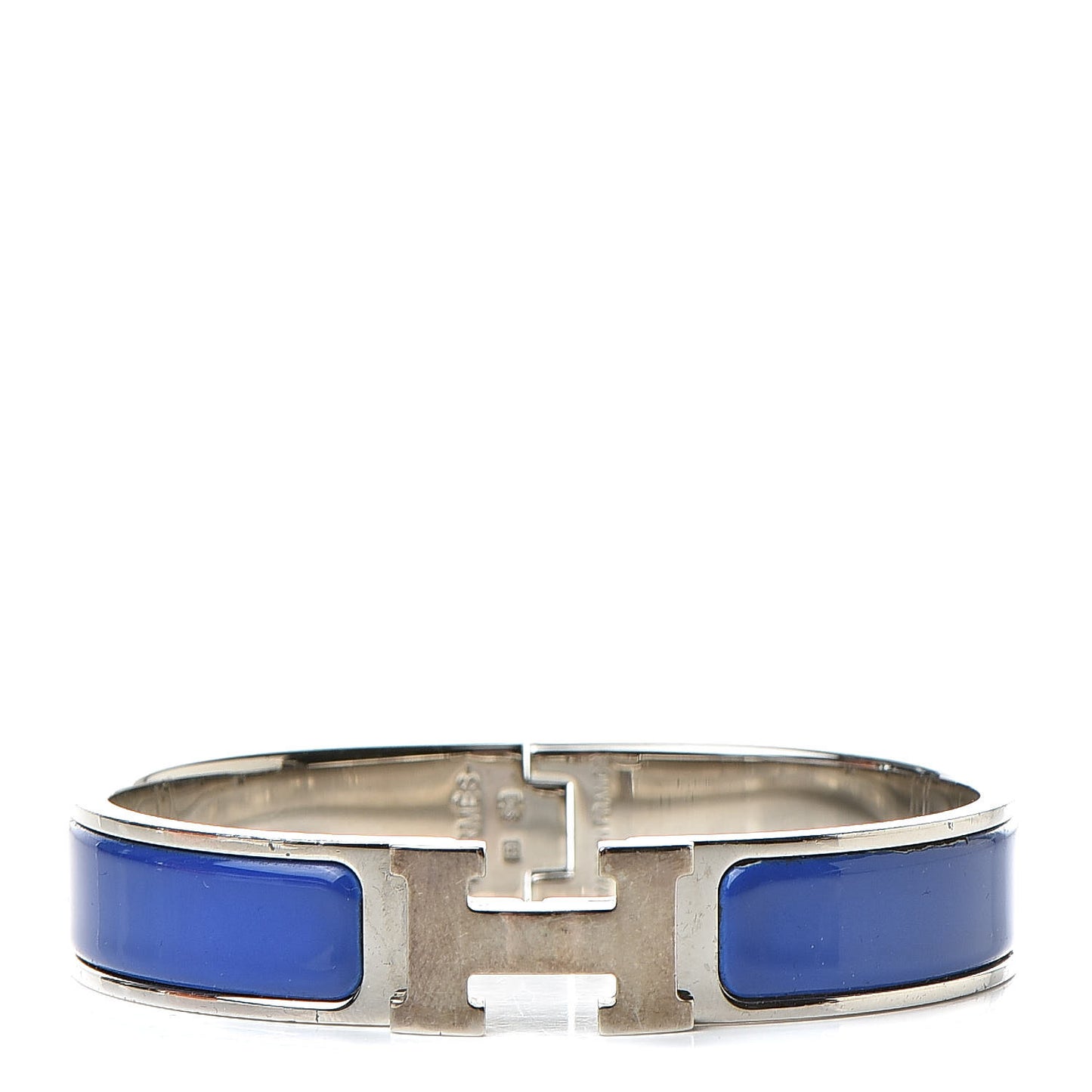 Narrow Enamel Clic Clac H Bracelet PM Bleu Royal