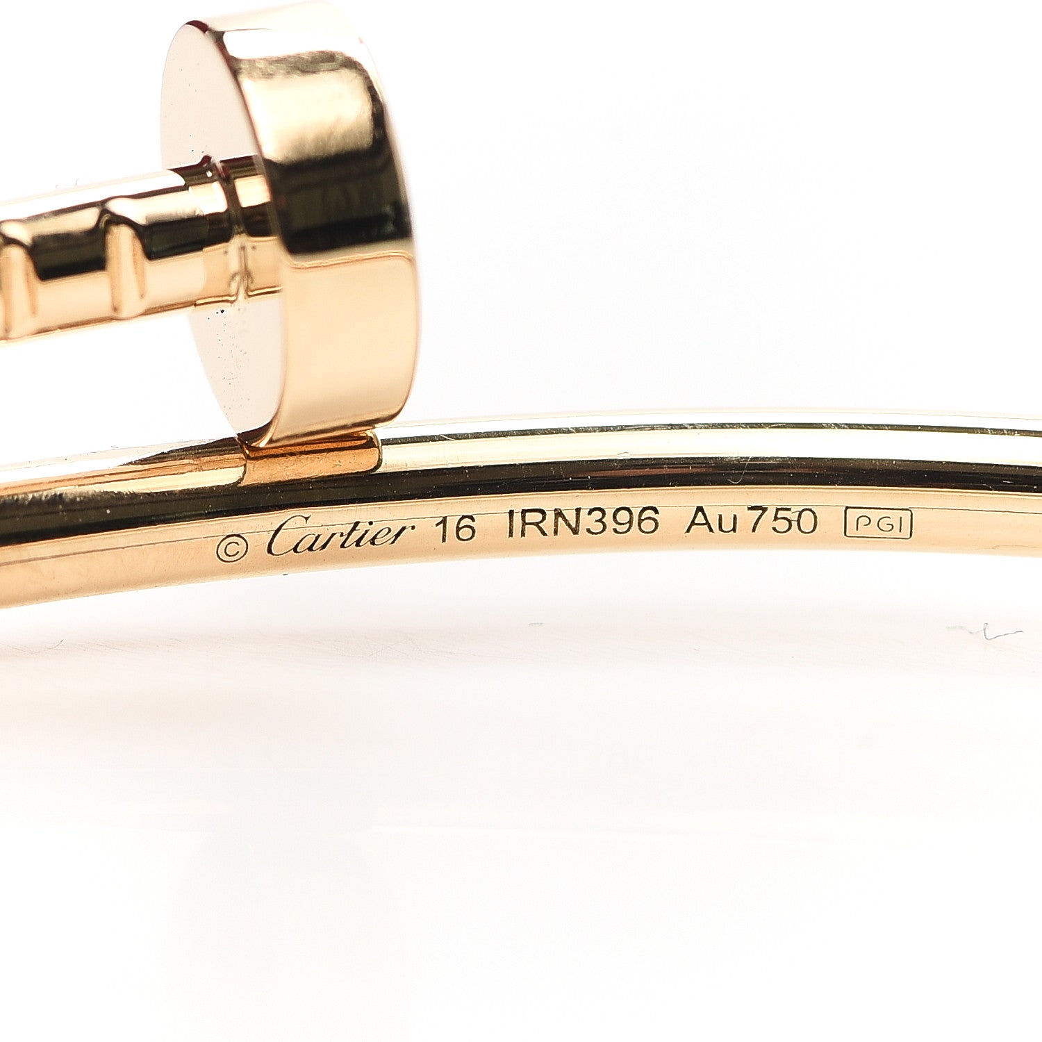 Cartier 18K Yellow Gold Small Juste Un Clou Bracelet 16 4 of 5