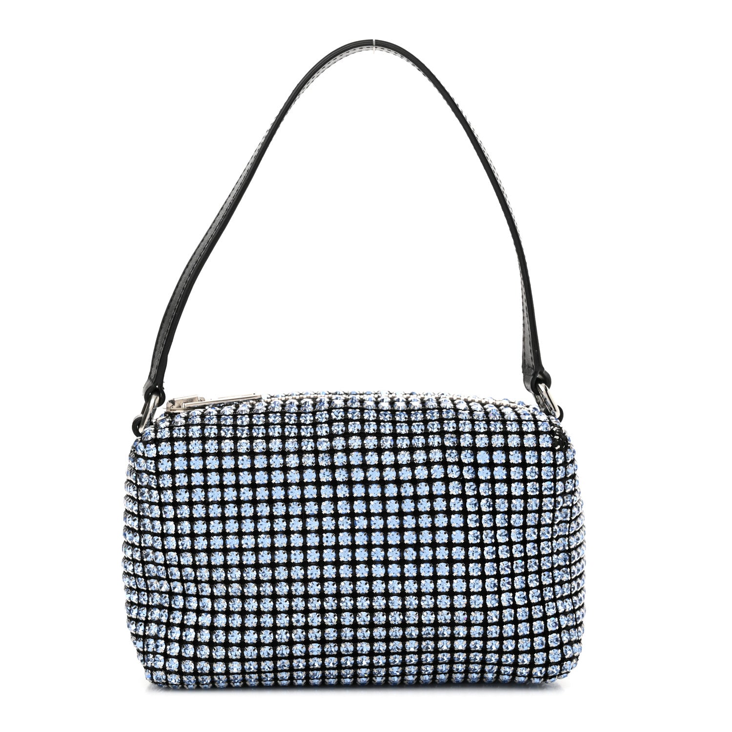 Alexander Wang Mesh Crystal Rhinestone Mini Heiress Pouch Navy 1 of 13