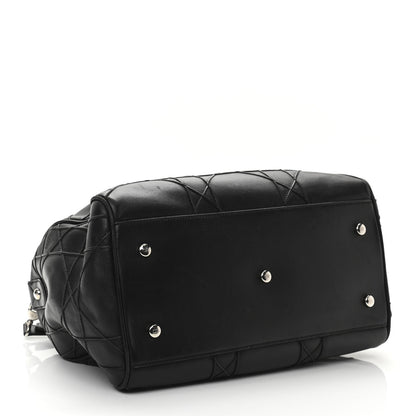 Christian Dior Lambskin Cannage Granville Polochon Black 3 of 11