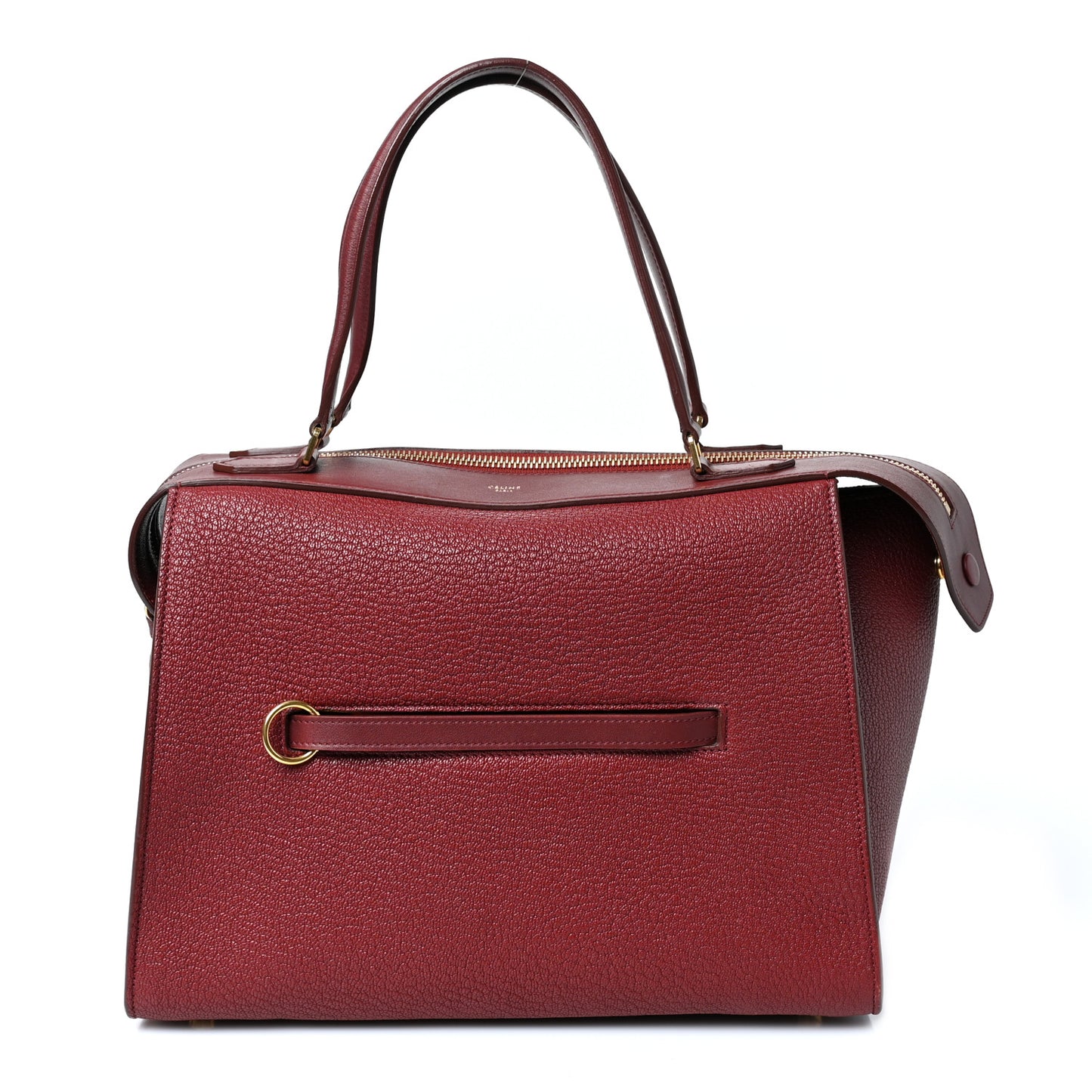 Bullhide Calfskin Small Ring Bag Dark Ruby