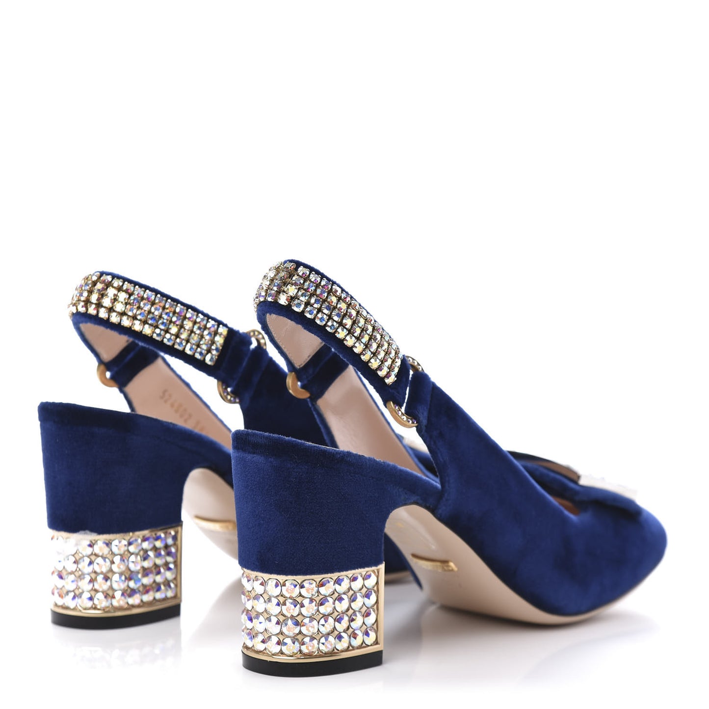 Velvet Crystal Square G Madelyn Slingbacks 38.5 Cobalt Blue