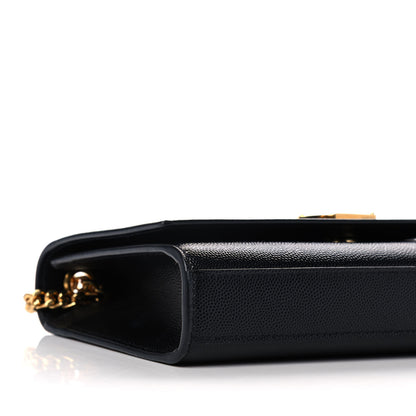Saint Laurent Grain De Poudre Medium Classic Monogram Kate Satchel Black 10 of 11