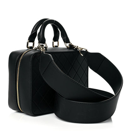 Chanel Calfskin Quilted Travel Kit Vanity Case Black 2 of 10