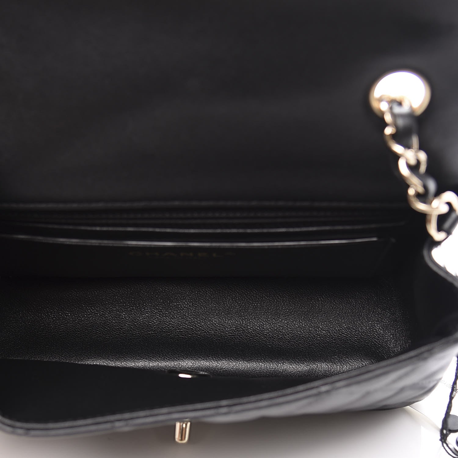 Chanel Lambskin Quilted Mini Rectangular Flap Black 4 of 10