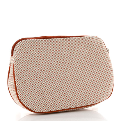 Hermes Tricolor Canvas Echappee Case Cognac 3 of 6