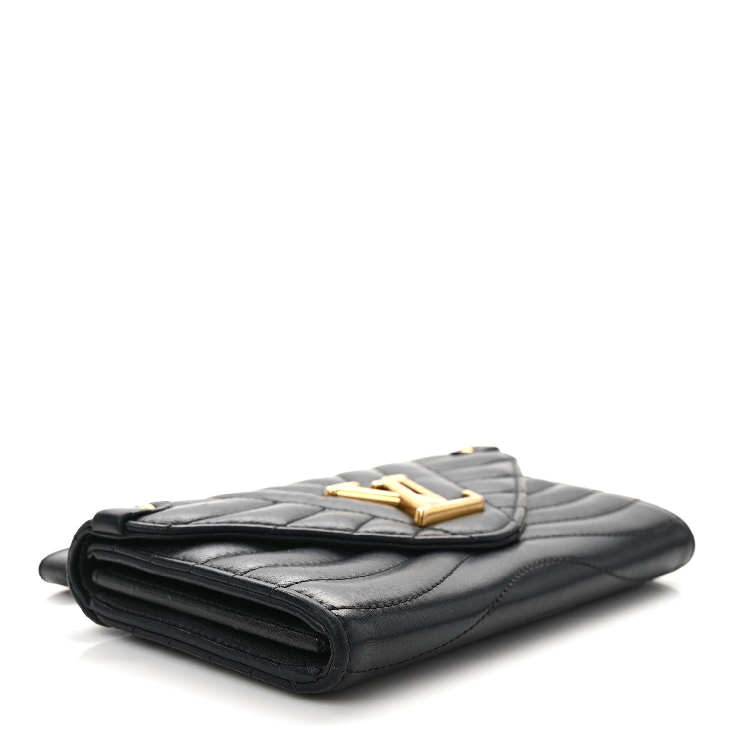 Louis Vuitton Calfskin New Wave Long Wallet Black 3 of 12