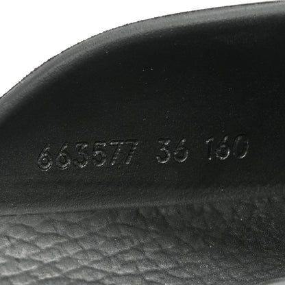 Gucci Rubber GG Monogram Perforated Elea Platform 55mm Lug Sole Sandals 36 Black 8 of 9