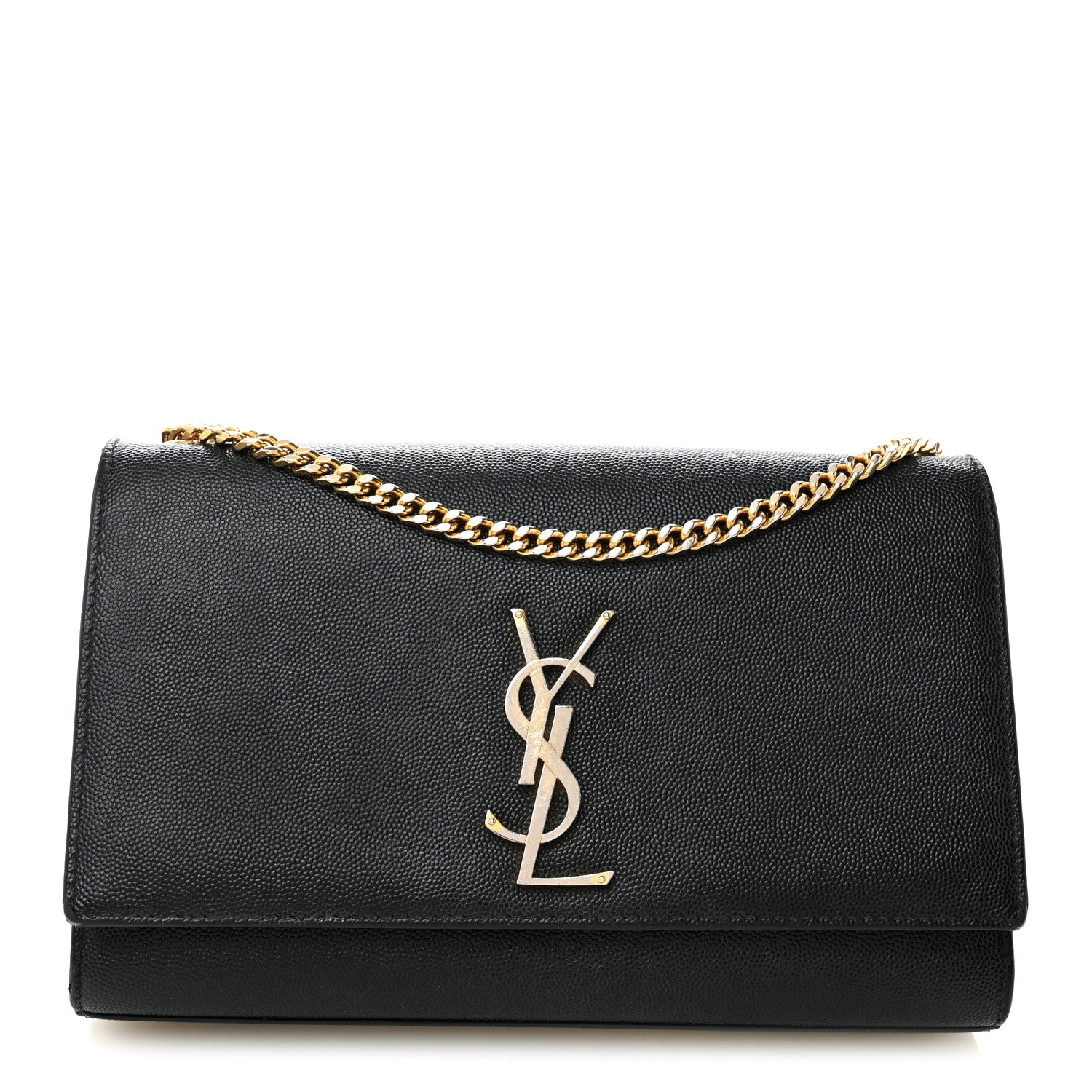 Saint Laurent Grain De Poudre Medium Classic Monogram Kate Satchel Black 1 of 15