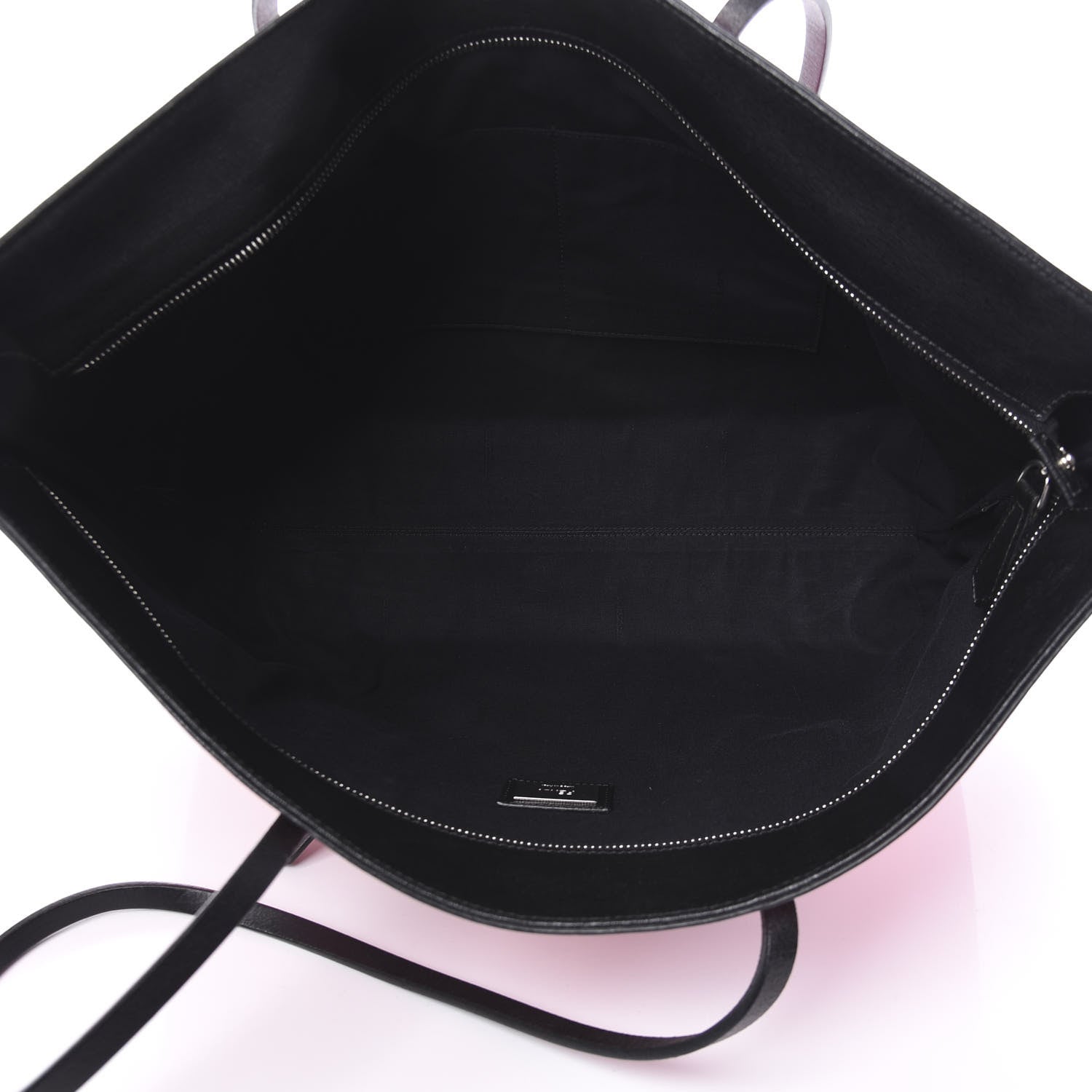 Fendi Vitello Elite Cuoio Monster Buggies Medium Roll Tote Lollypop Black 5 of 13
