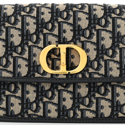 Christian Dior Oblique 30 Montaigne Avenue Bag Blue 8 of 10
