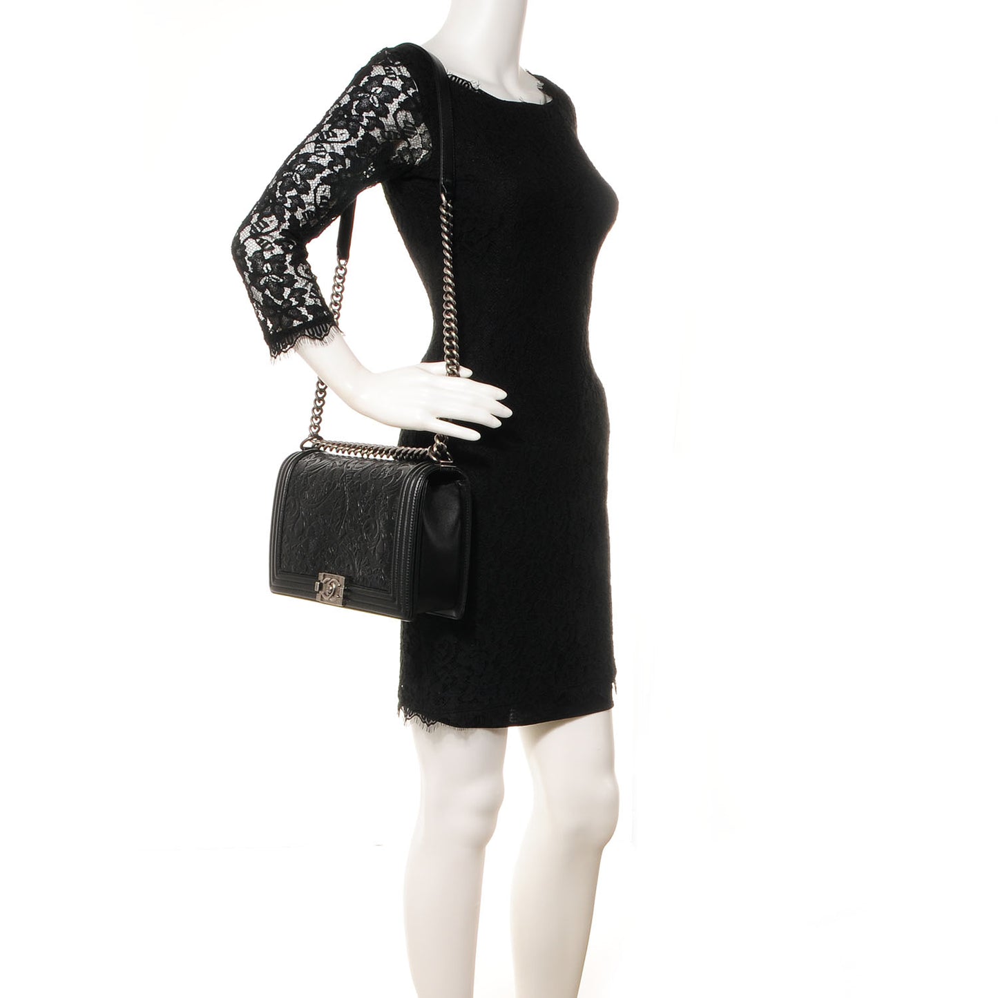 Leather Cordoba Medium Boy Flap Black