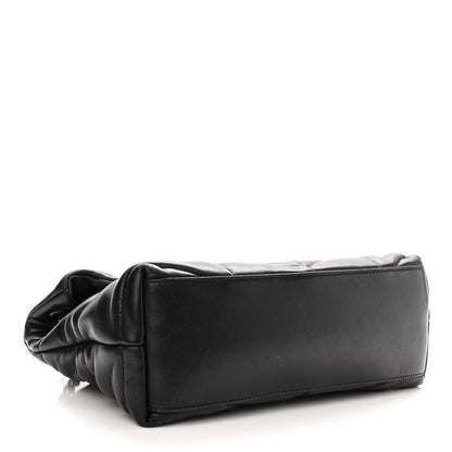 Saint Laurent Lambskin Quilted Monogram Monochrome Small Loulou Puffer Chain Satchel Black 4 of 9