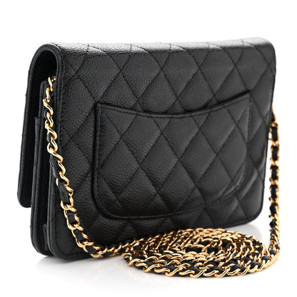 Chanel Caviar Quilted Wallet on Chain WOC Black 3 of 11
