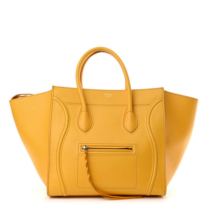 Celine Grained Calfskin Medium Phantom Luggage Saffron 1 of 14
