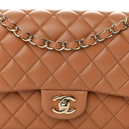 Chanel Lambskin Quilted Medium Double Flap Brown 8 of 10