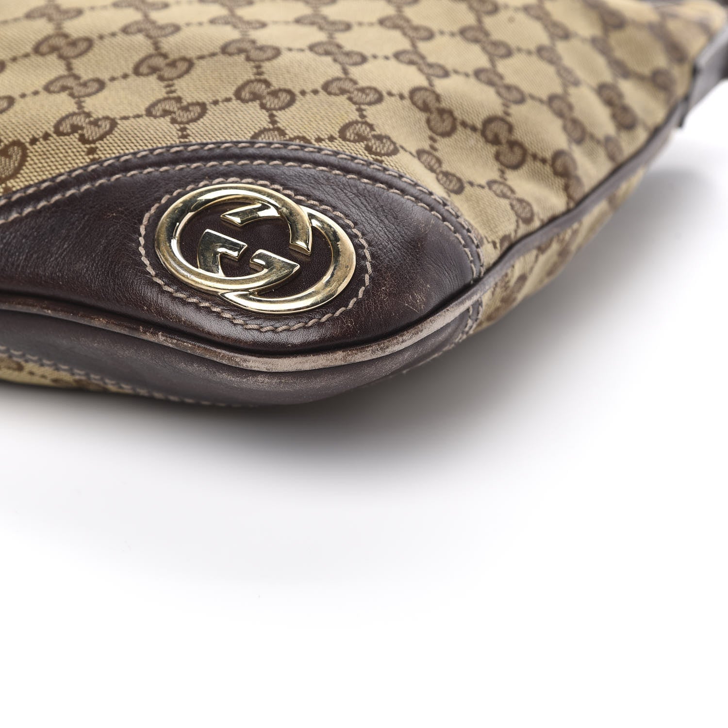Gucci Monogram Medium New Britt Hobo Dark Brown 11 of 12