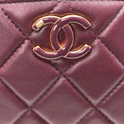 Chanel Shiny Lambskin Enamel Quilted Waist Bag Fanny Pack Burgundy 7 of 10