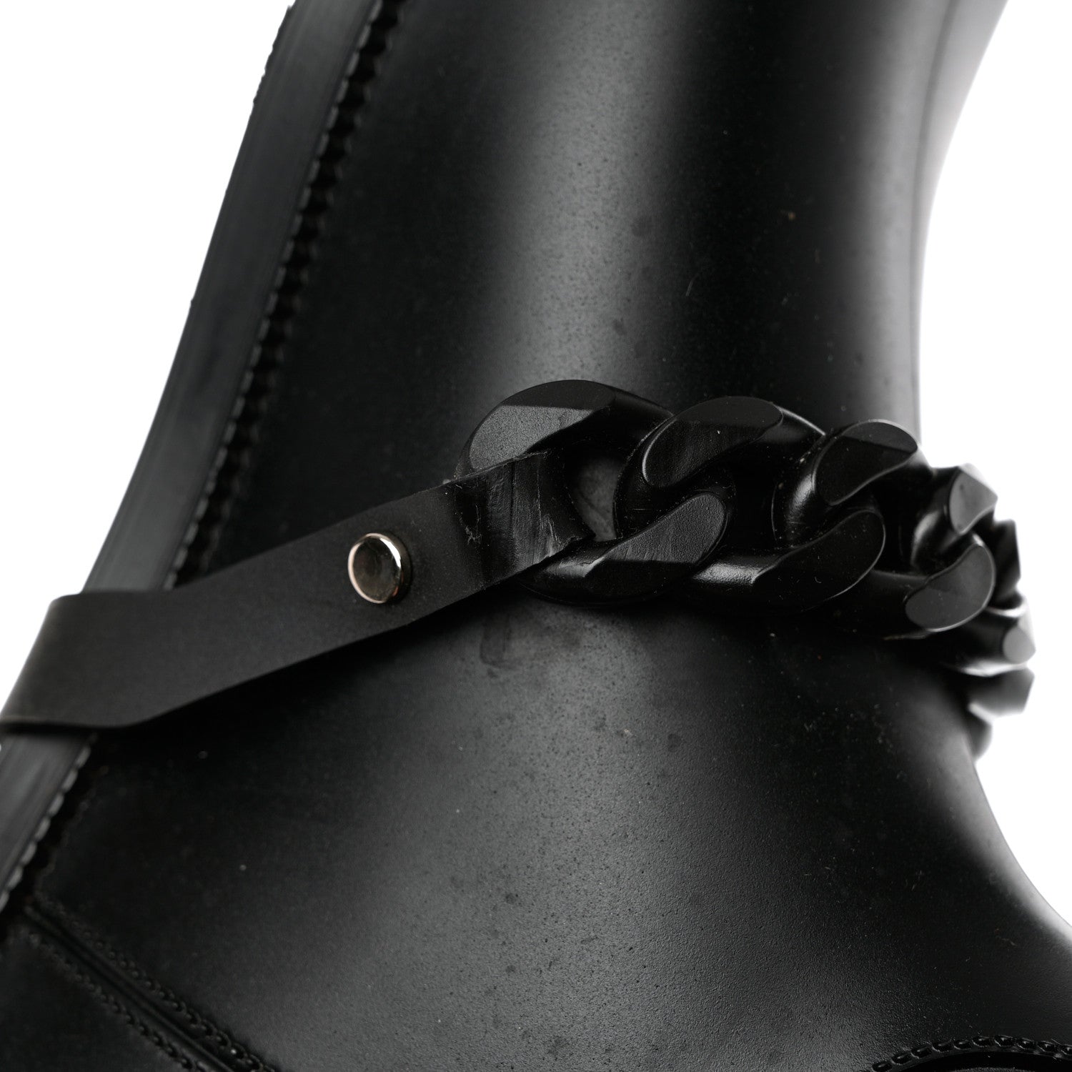 Givenchy PVC Chain Strap Rain Boots 40 Black 10 of 11