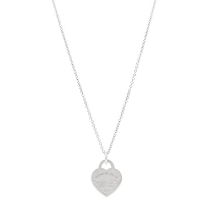 Tiffany Sterling Silver Small Return To Tiffany Heart Pendant Necklace 1 of 5