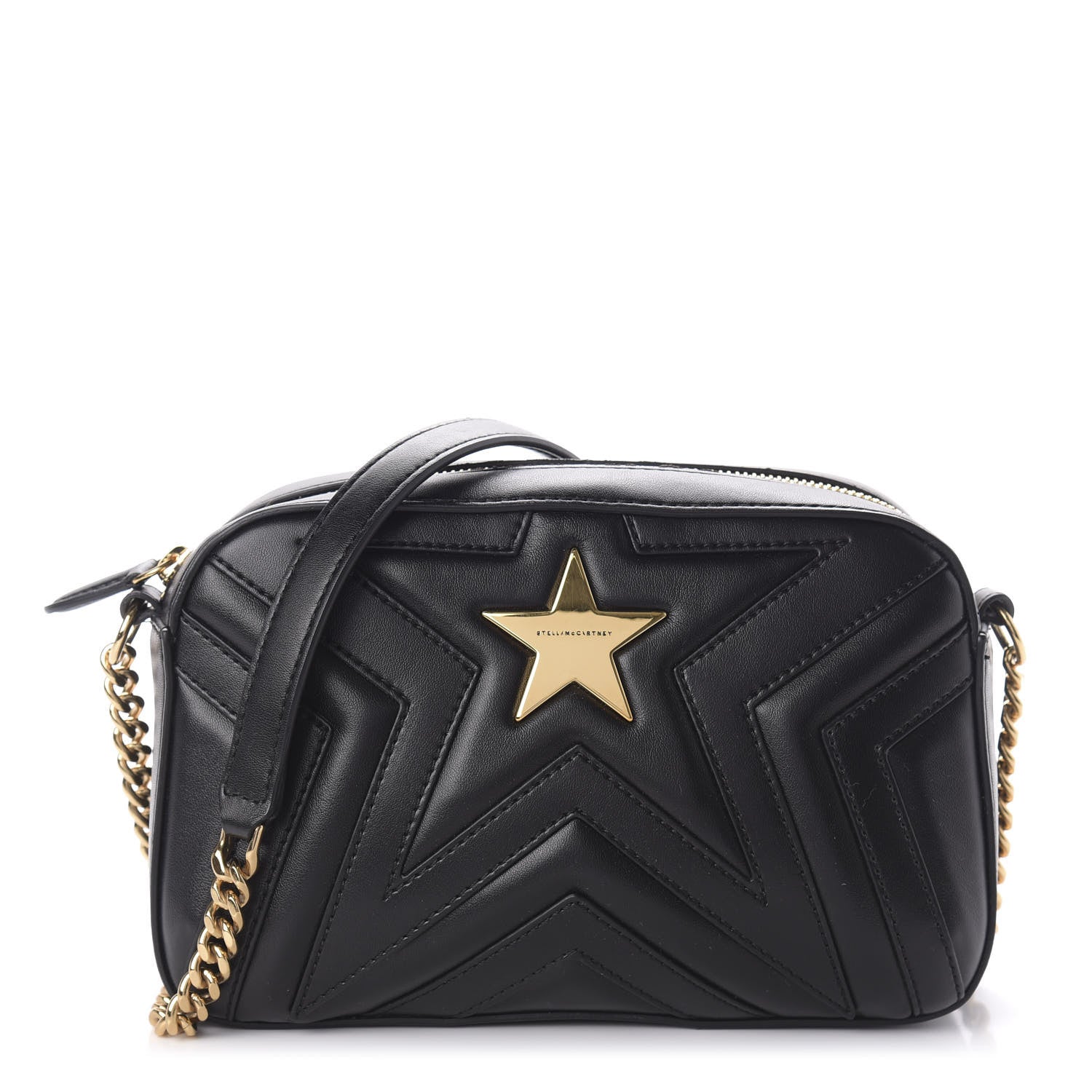 Stella McCartney Eco Alter Nappa Star Patch Shoulder Bag Black 1 of 10