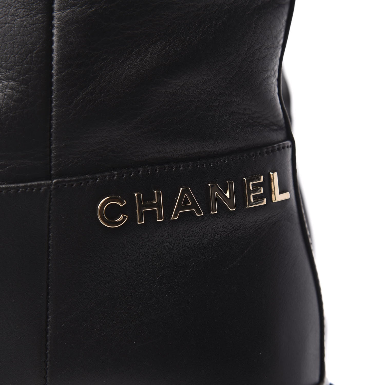 Chanel Calfskin CC Ankle Boots 37.5 Black 7 of 8