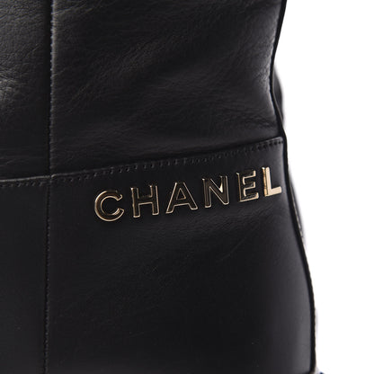 Chanel Calfskin CC Ankle Boots 37.5 Black 7 of 8