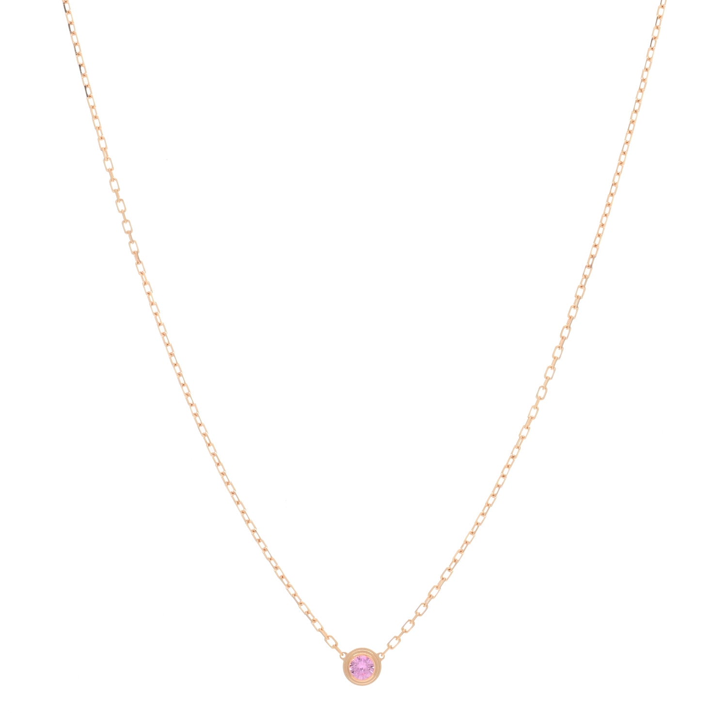 Cartier 18K Pink Gold Pink Sapphire D'Amour Pendant Necklace 1 of 4