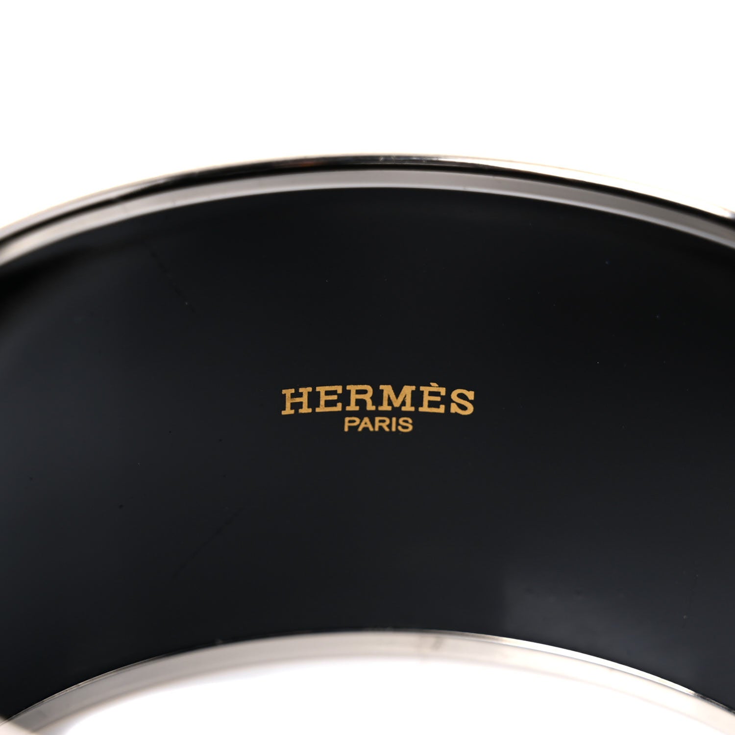 Hermes Enamel Printed Qu Importe Le Flacon Extra Wide Bracelet 62 4 of 5
