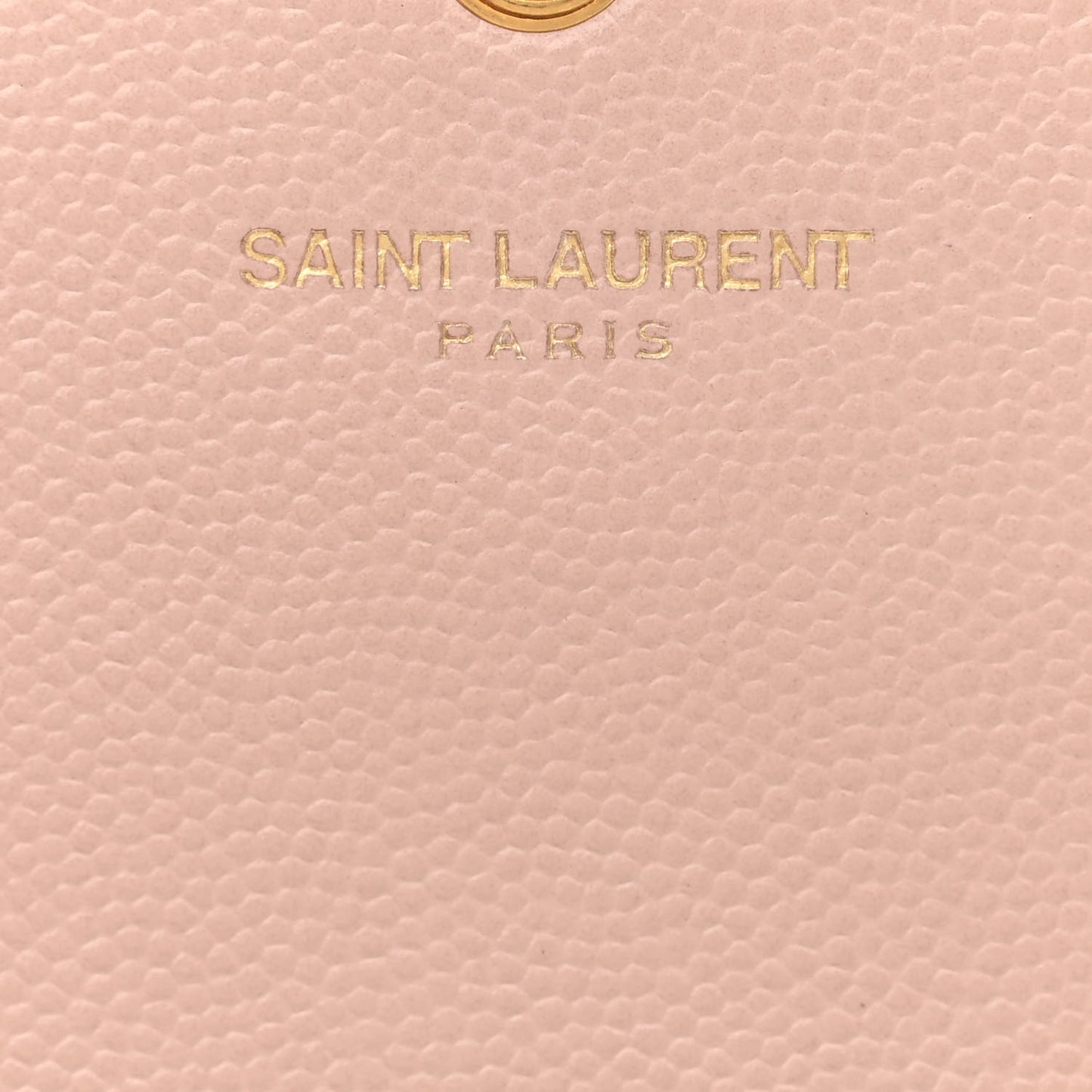 Grain De Poudre Matelasse Chevron Monogram Envelope Chain Wallet Pale Pink