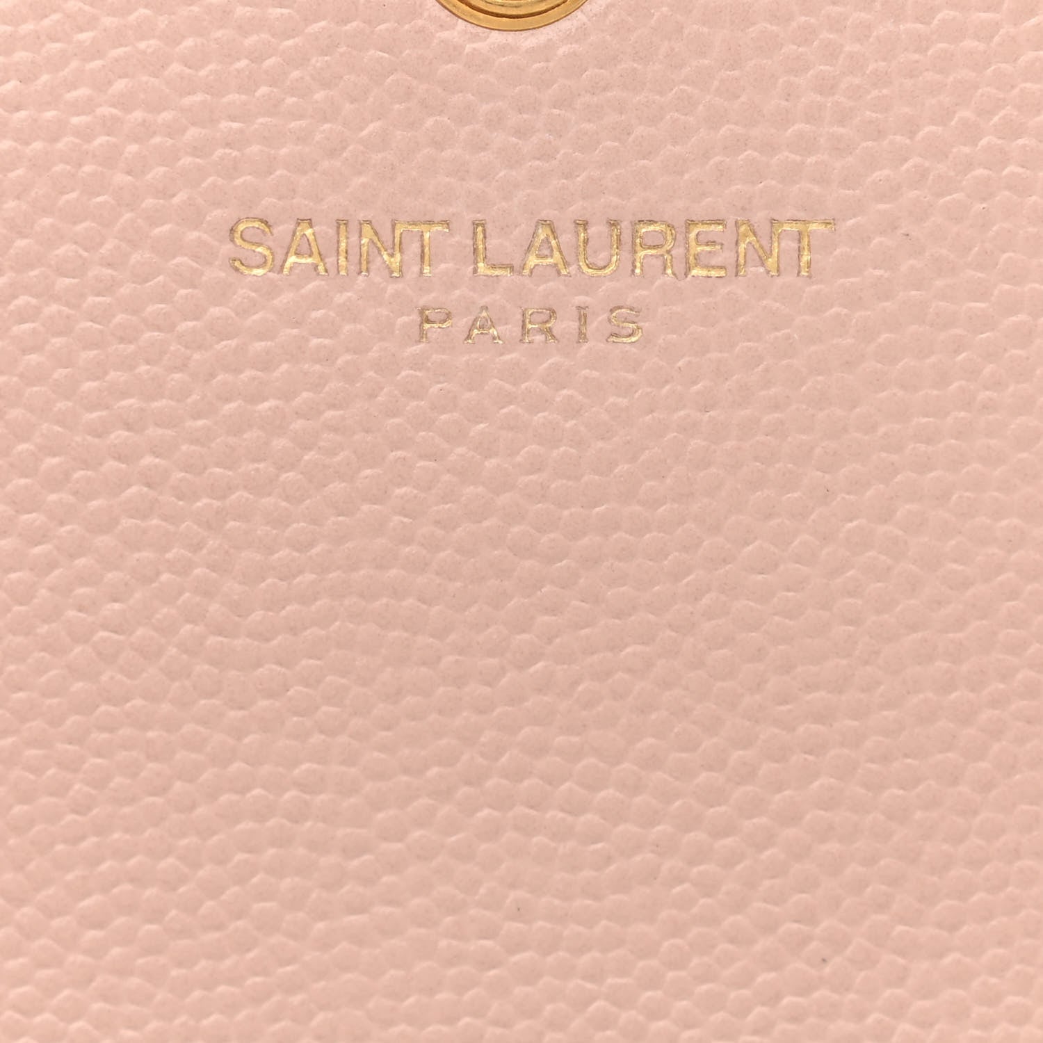 Saint Laurent Grain De Poudre Matelasse Chevron Monogram Envelope Chain Wallet Pale Pink 6 of 12