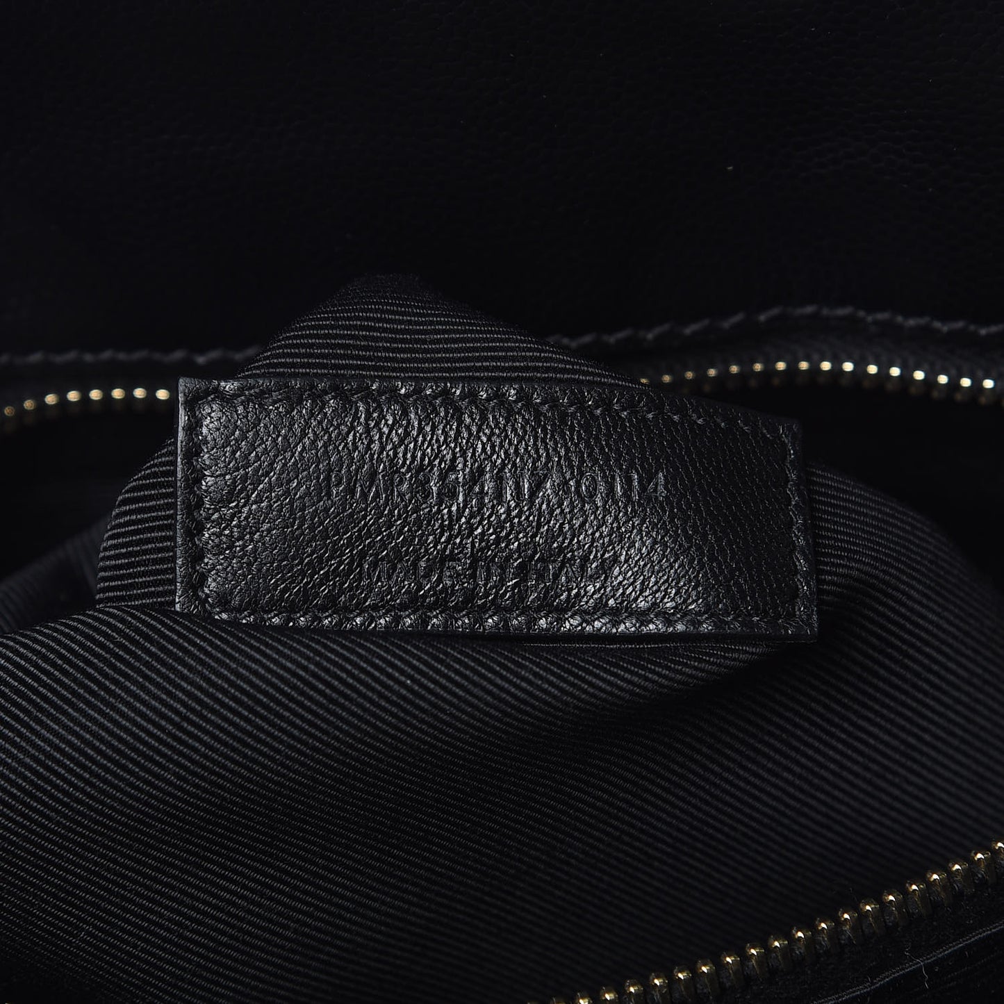 Grain De Poudre Matelasse Chevron Monogram Shopping Bag Black