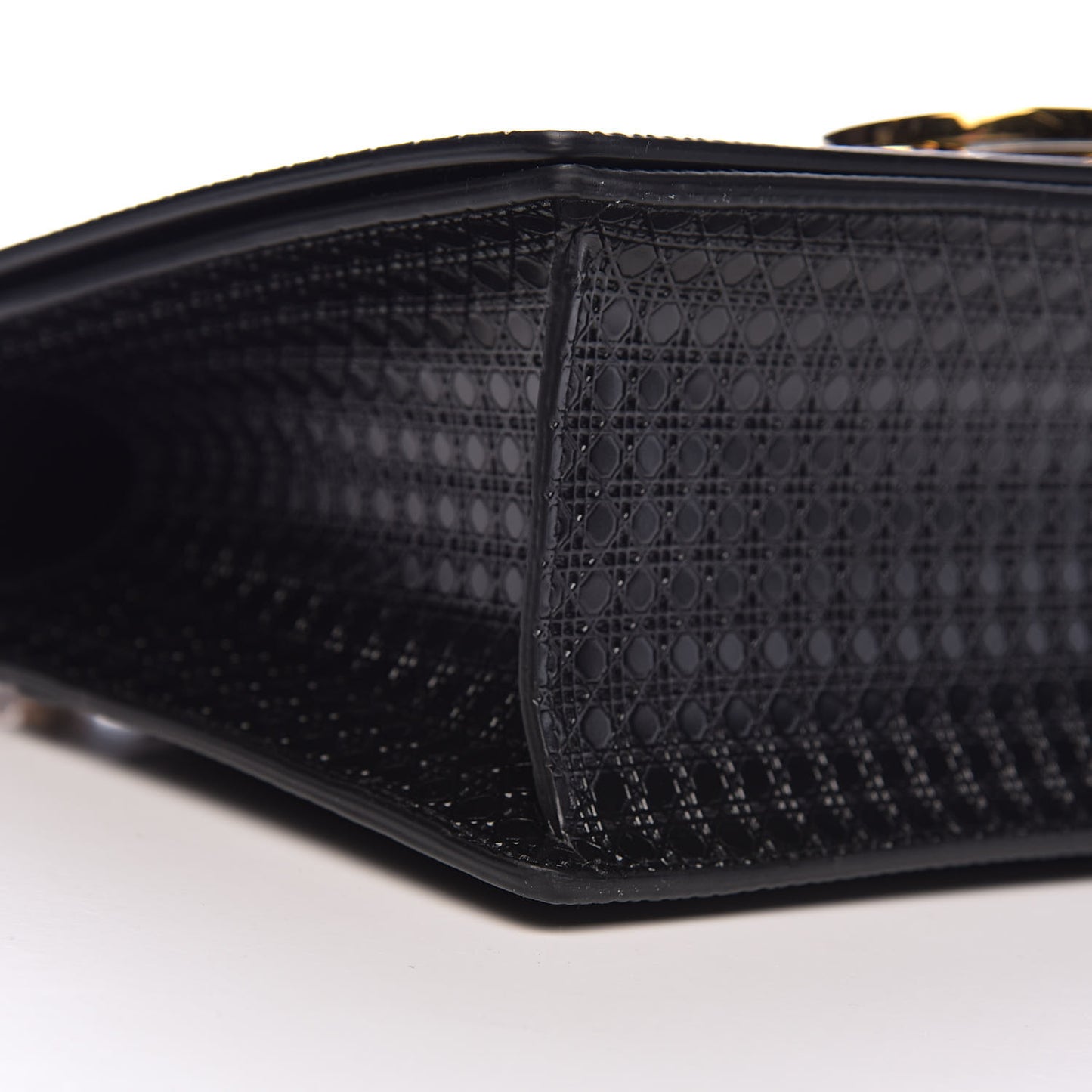 Patent Micro-Cannage 30 Montaigne Chain Flap Bag Black