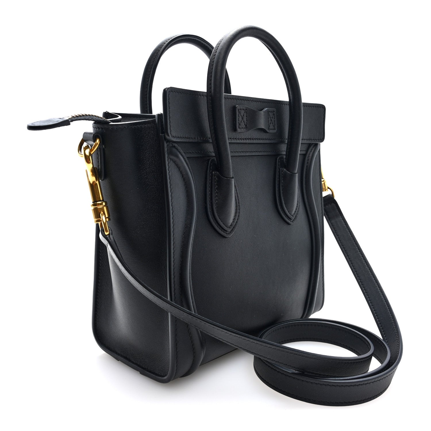 Celine Smooth Calfskin Nano Luggage Black 3 of 10
