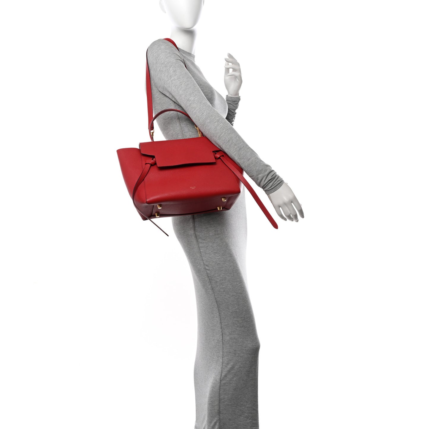Grained Calfskin Mini Belt Bag Coquelicot